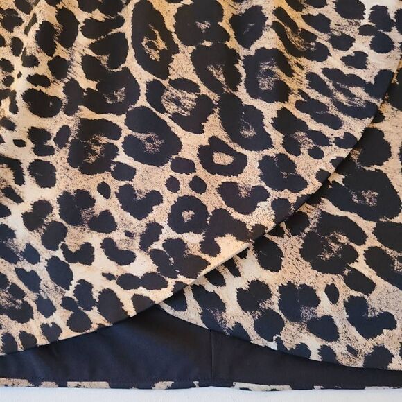 Vince Camuto Womens Leopard Print Elastic Waist Skirt Large - Picture 4 of 9